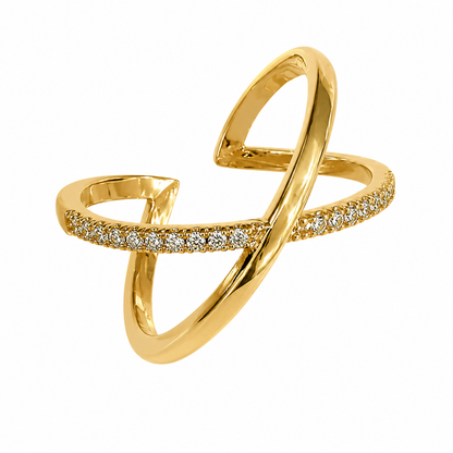 Swarique Celestia Crisscross Adjustable Ring