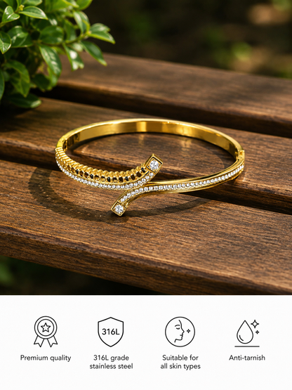 Swarique Iraaya Crystal Cuff Bracelet