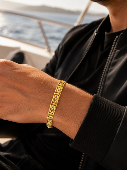 Imperial Crest 1 gm Gold Men Bracelet