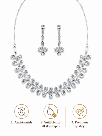 Celeste Dewdrop Crystal Necklace Set