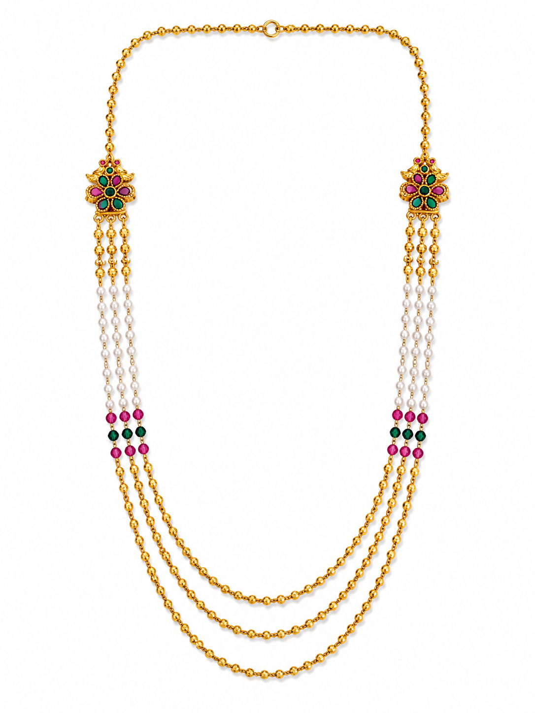 Meenakshi Pearl 1 gm Gold Haar