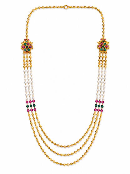 Meenakshi Pearl 1 gm Gold Haar