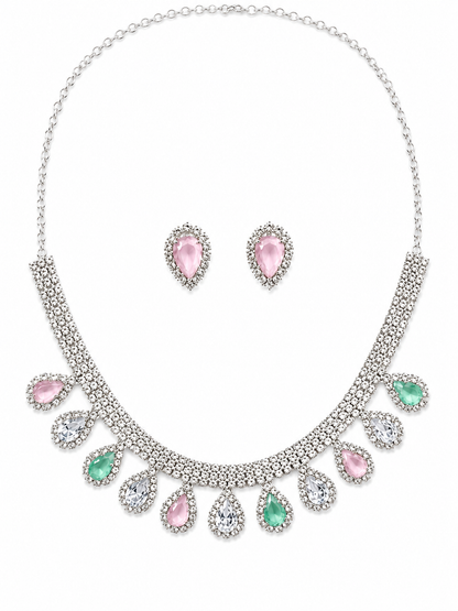 Blush Meadow AD Necklace Set