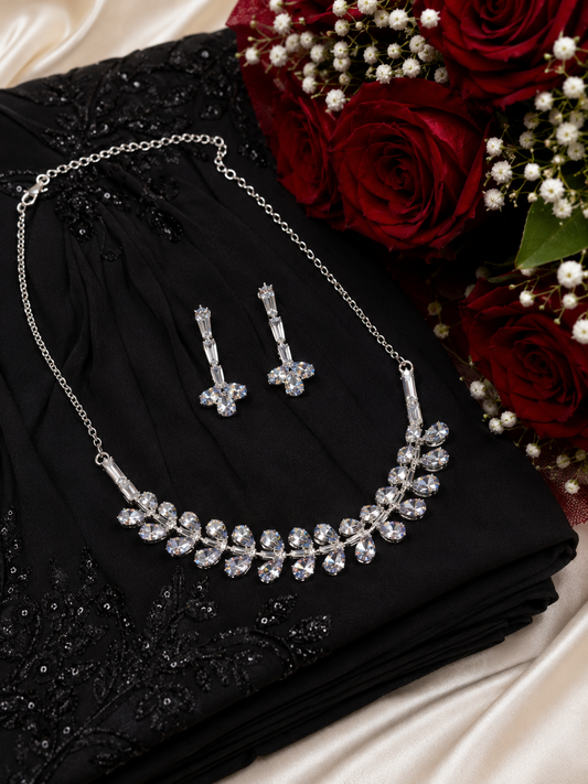 Celeste Dewdrop Crystal Necklace Set