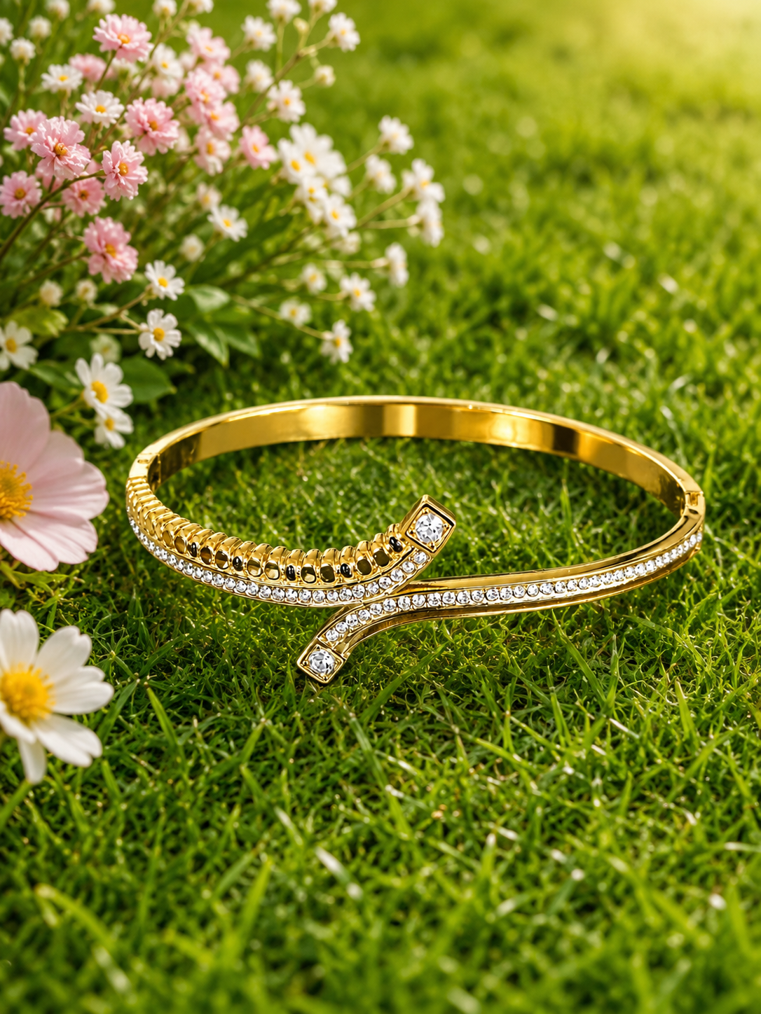 Swarique Iraaya Crystal Cuff Bracelet