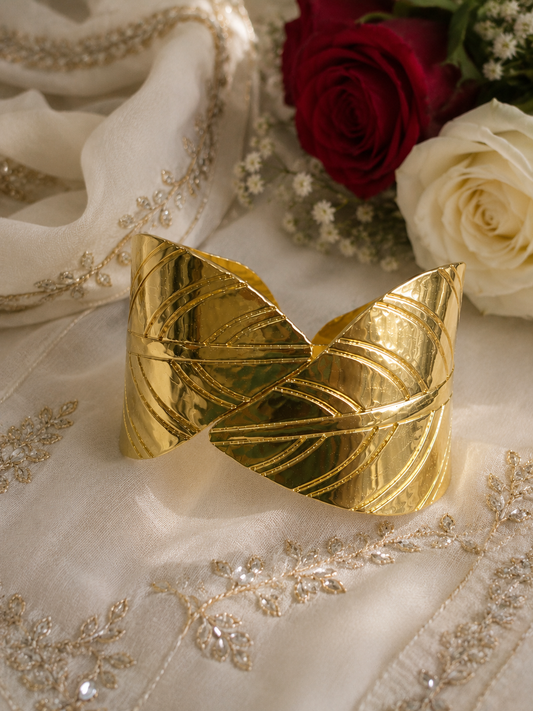 Aurelia Leaf Cuff Bracelet