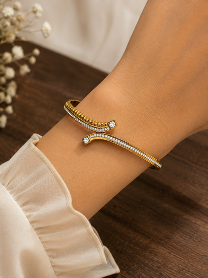 Swarique Iraaya Crystal Cuff Bracelet