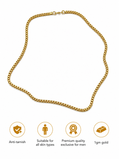 Royal Mesh 1 gm Gold Chain for Men