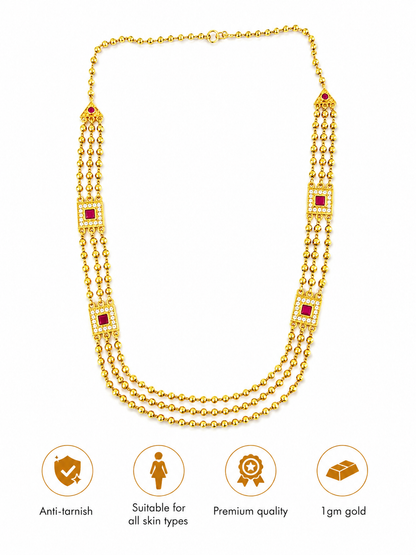 Rajsi Rani 1gm  Gold Haar