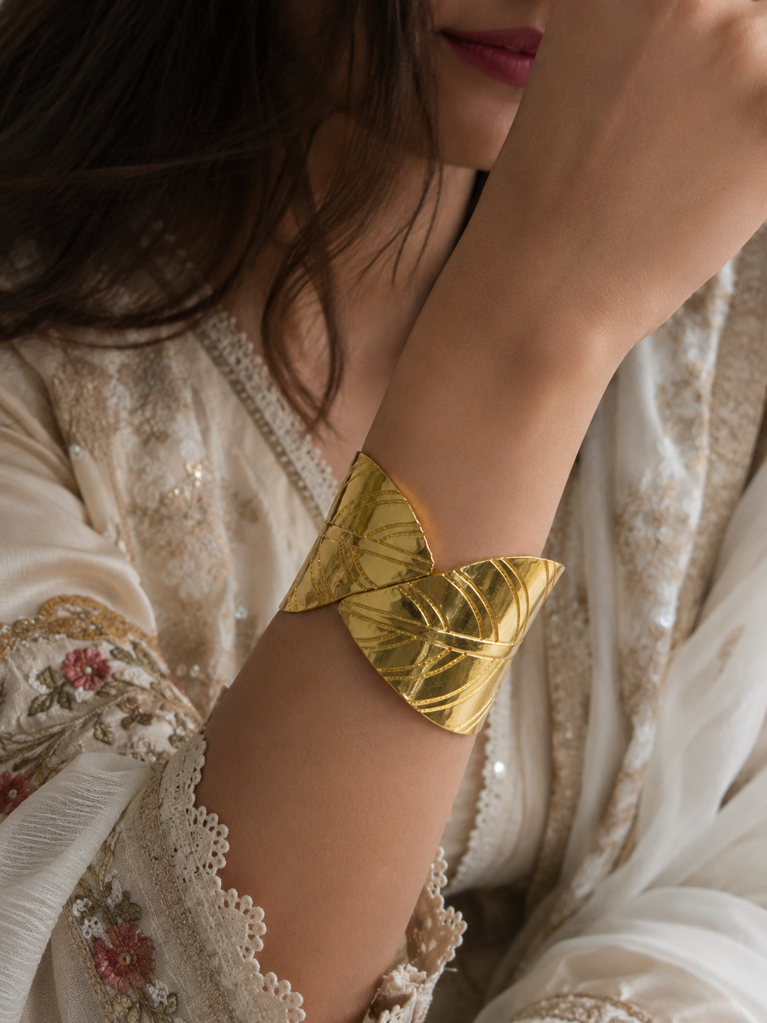 Aurelia Leaf Cuff Bracelet