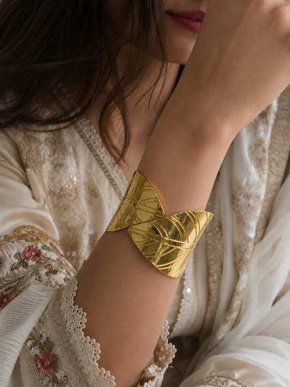 Aurelia Leaf Cuff Bracelet