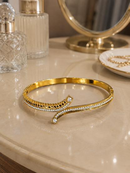 Swarique Iraaya Crystal Cuff Bracelet