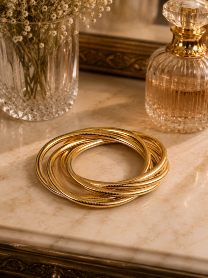 Gold Infinity Coil Bracelet