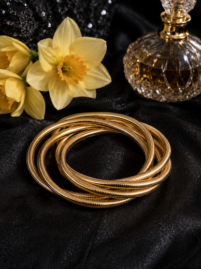 Gold Infinity Coil Bracelet