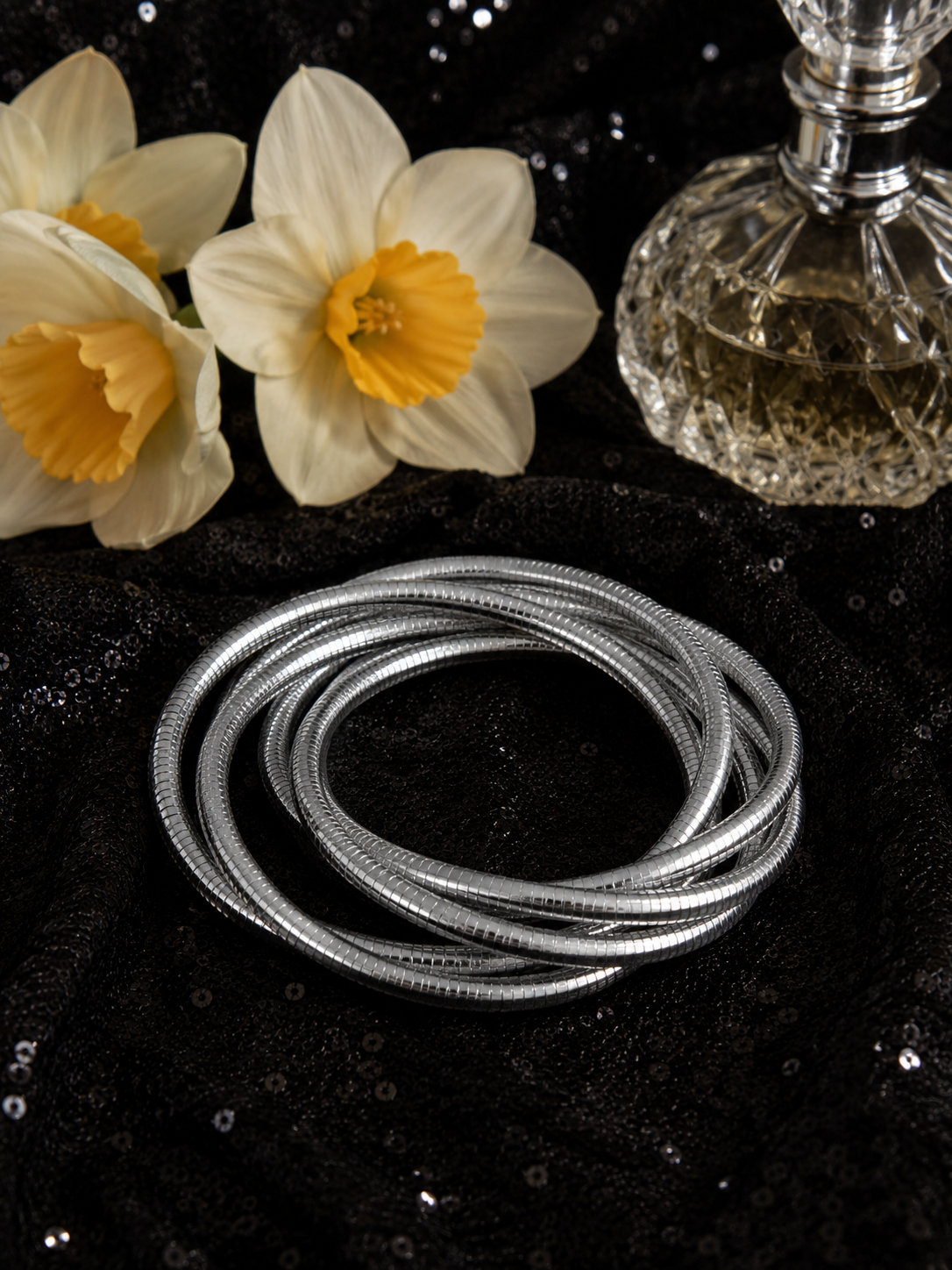 Silver Infinity Coil Bracelet