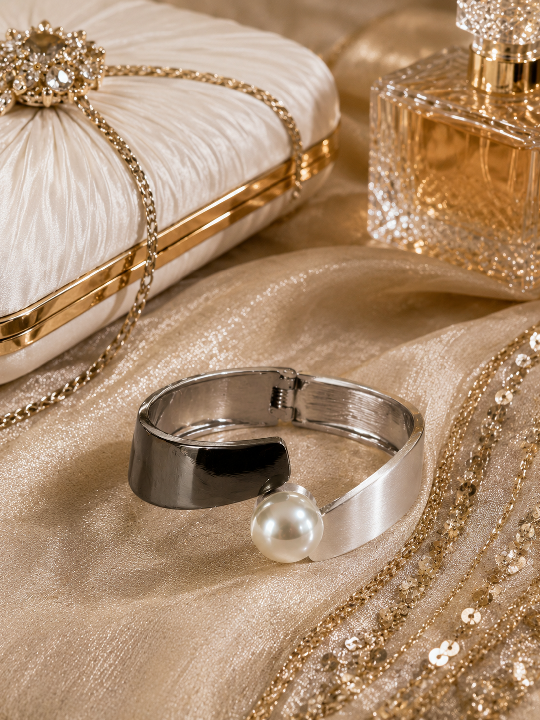 Luna Pearl Cuff Bracelet