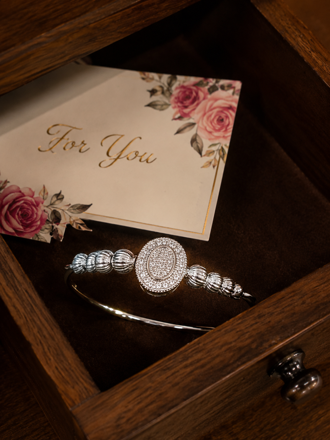 Celestial Spark Oval Crystal Bracelet
