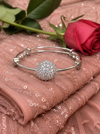 Silver Blossom Sparkle Bracelet