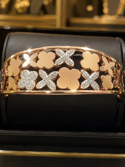 Rosé Jardin Bloom Cuff Bracelet