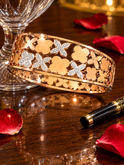 Rosé Jardin Bloom Cuff Bracelet