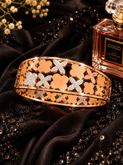 Rosé Jardin Bloom Cuff Bracelet