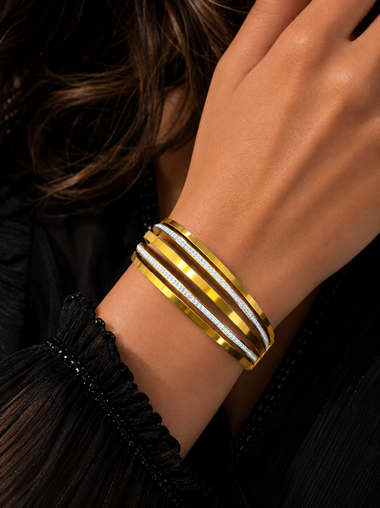 Auric Crystal Gold Bracelet