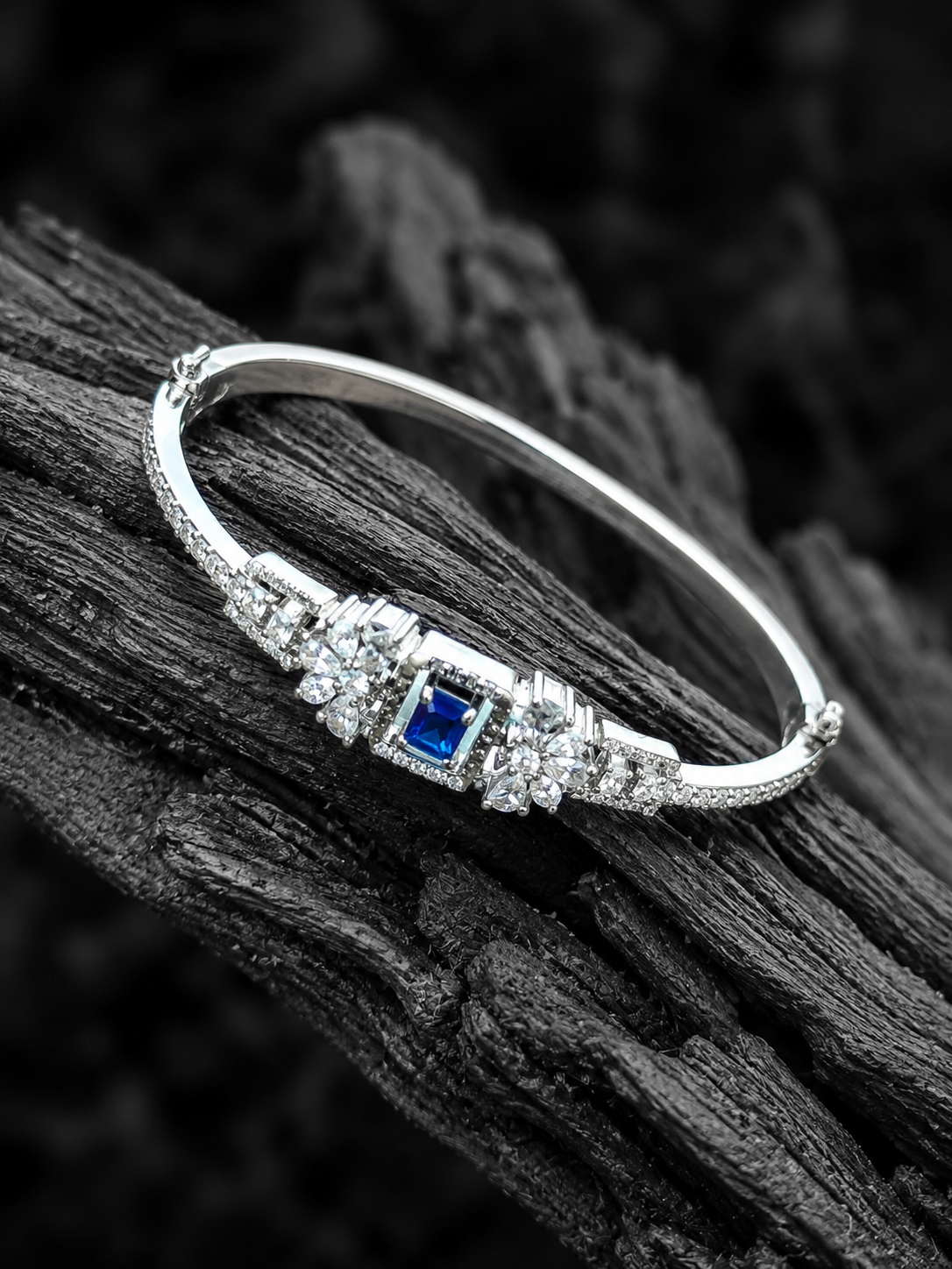 Sapphire Bloom Crystal Bracelet