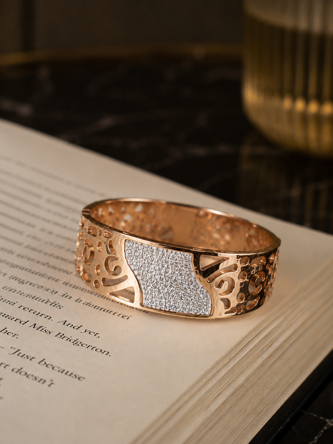 Rose Royale Crystal Cuff Bracelet