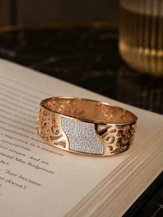 Rose Royale Crystal Cuff Bracelet