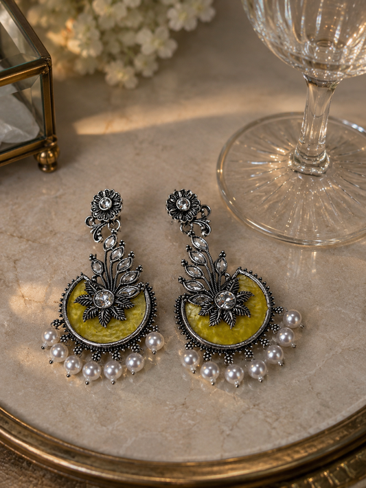 Citrine Bloom Pearl Drops