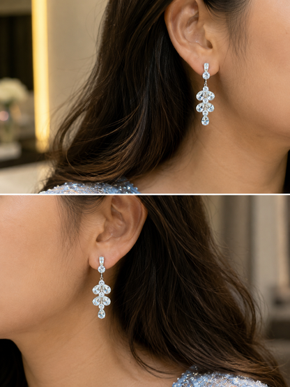 Celeste Crystal Cascade Earrings