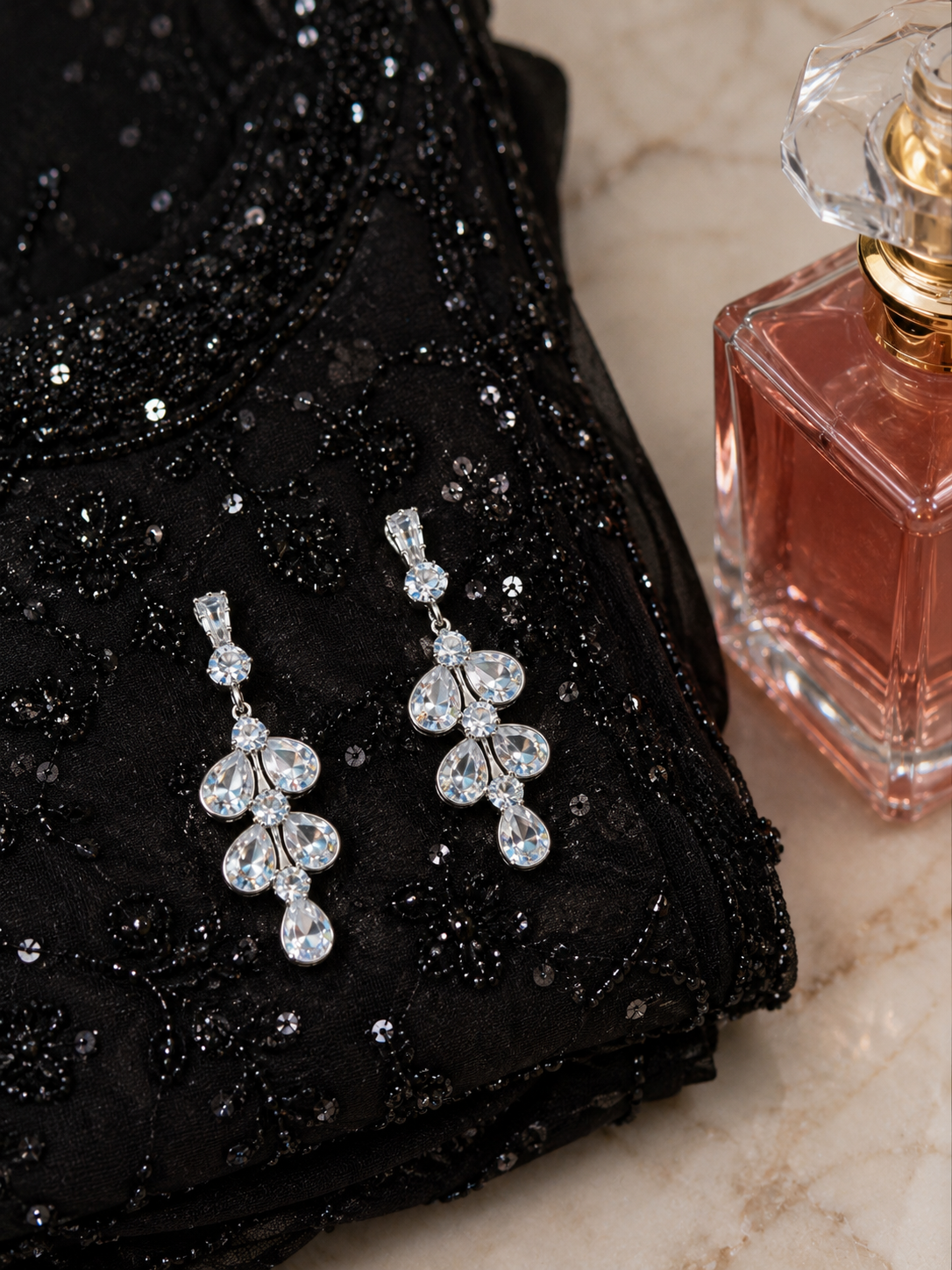Celeste Crystal Cascade Earrings