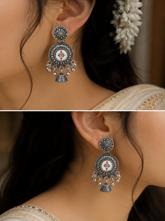Madhubani Jhumki Earrings
