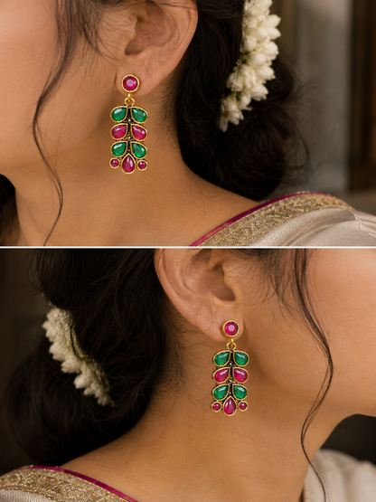 Rangriti Navratna Drops Earrings