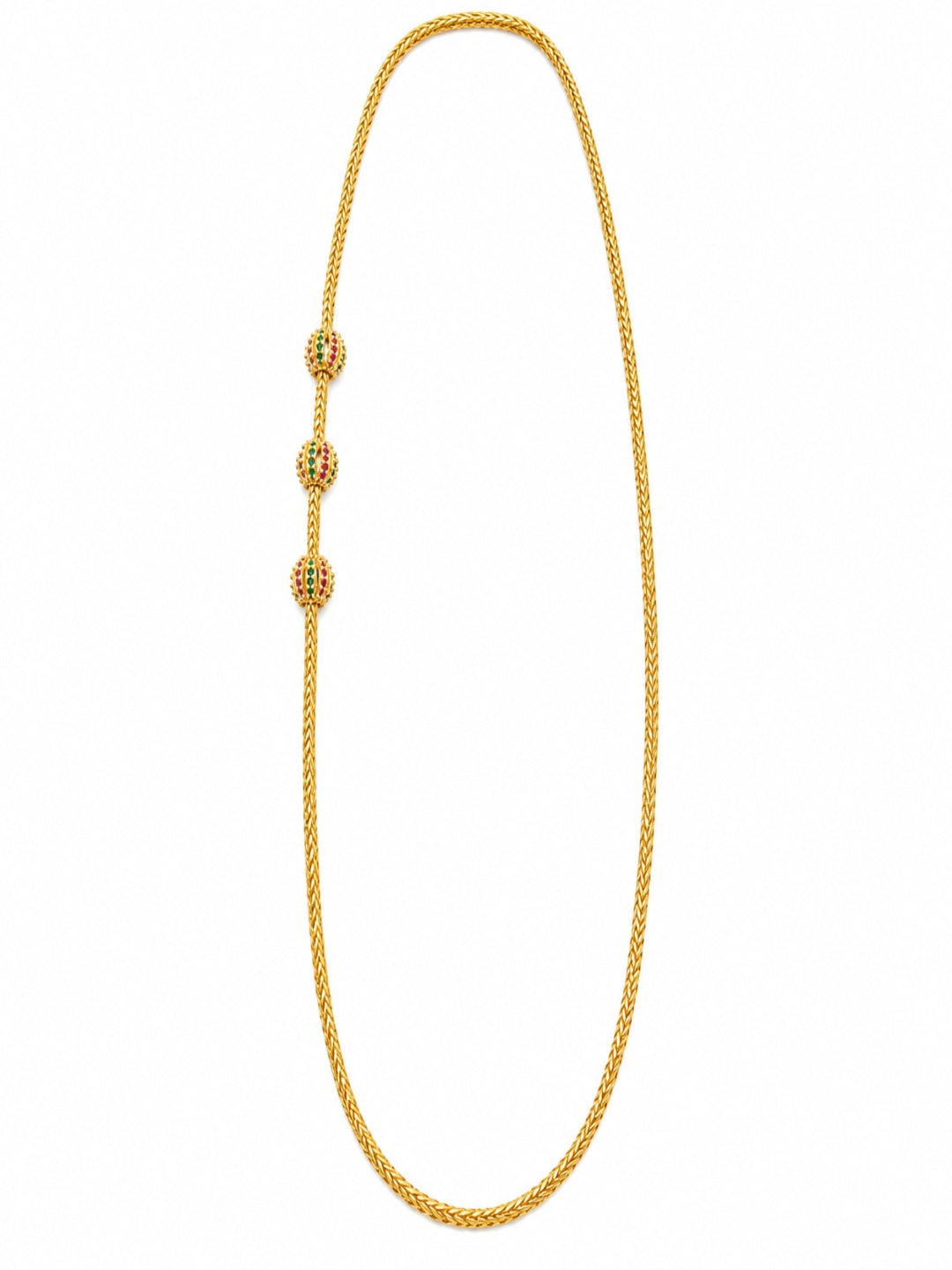 Swarique Charulata Trio Mugappu MOP Chain