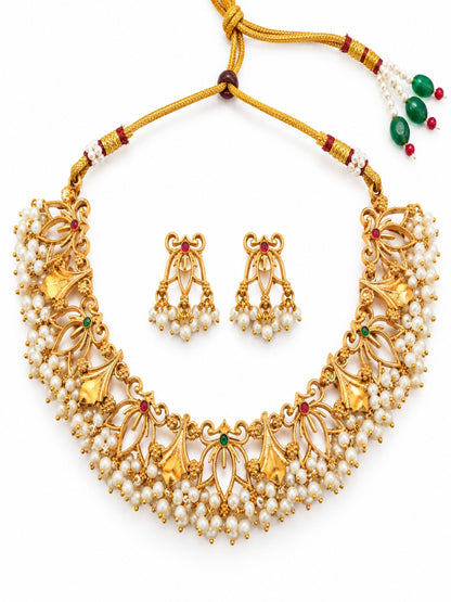 Swarique Pushpavali Pearl Choker Set