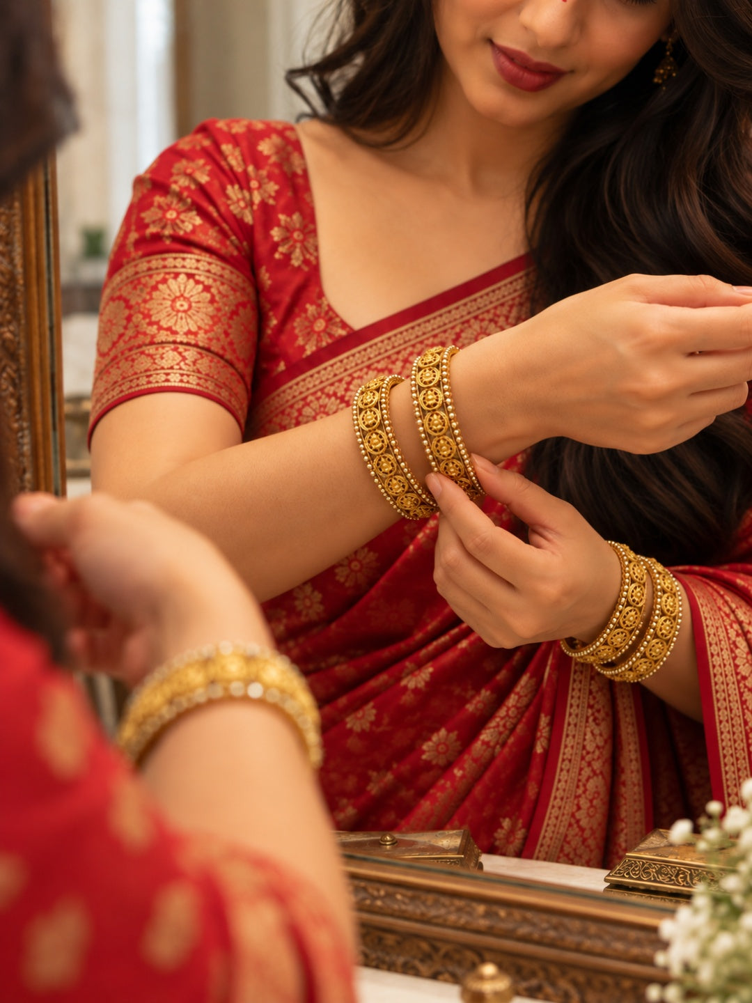 Swarique Vibha Lakshmi Moti Bangles (Set of 2)