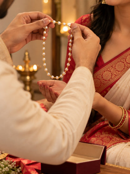 Swarique Muktavali Rajat Pearl Necklace