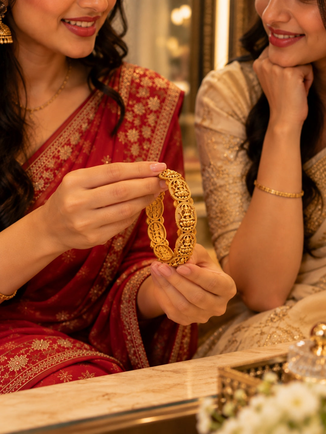 Swarique Lakshmi Vandana Bangles (Set of 2)