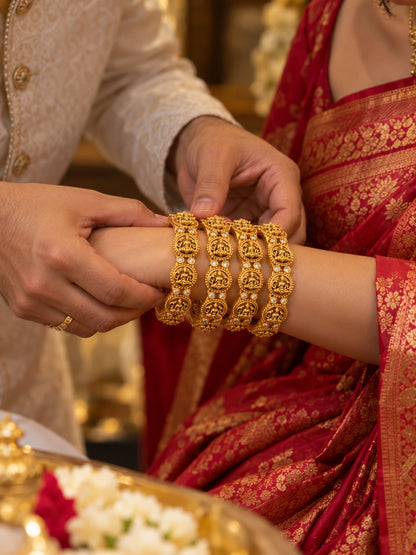 Swarique Vaibhavi Brass Bangles (Set of 2)