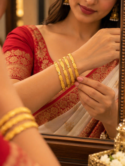 Swarique Shreya Gold Bangles (4 Bangles)