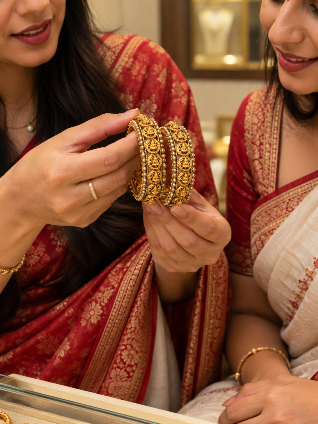 Swarique Vibha Lakshmi Moti Bangles (Set of 2)