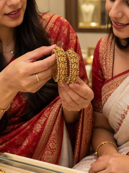 Swarique Vibha Lakshmi Moti Bangles (Set of 2)