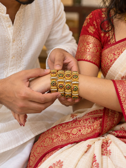 Swarique Rangoli Ratna Bangles (Set of 2)