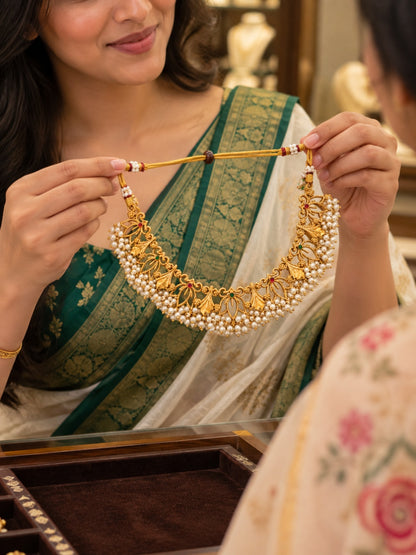 Swarique Pushpavali Pearl Choker Set