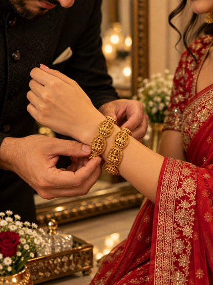 Swarique Lakshmi Vandana Bangles (Set of 2)