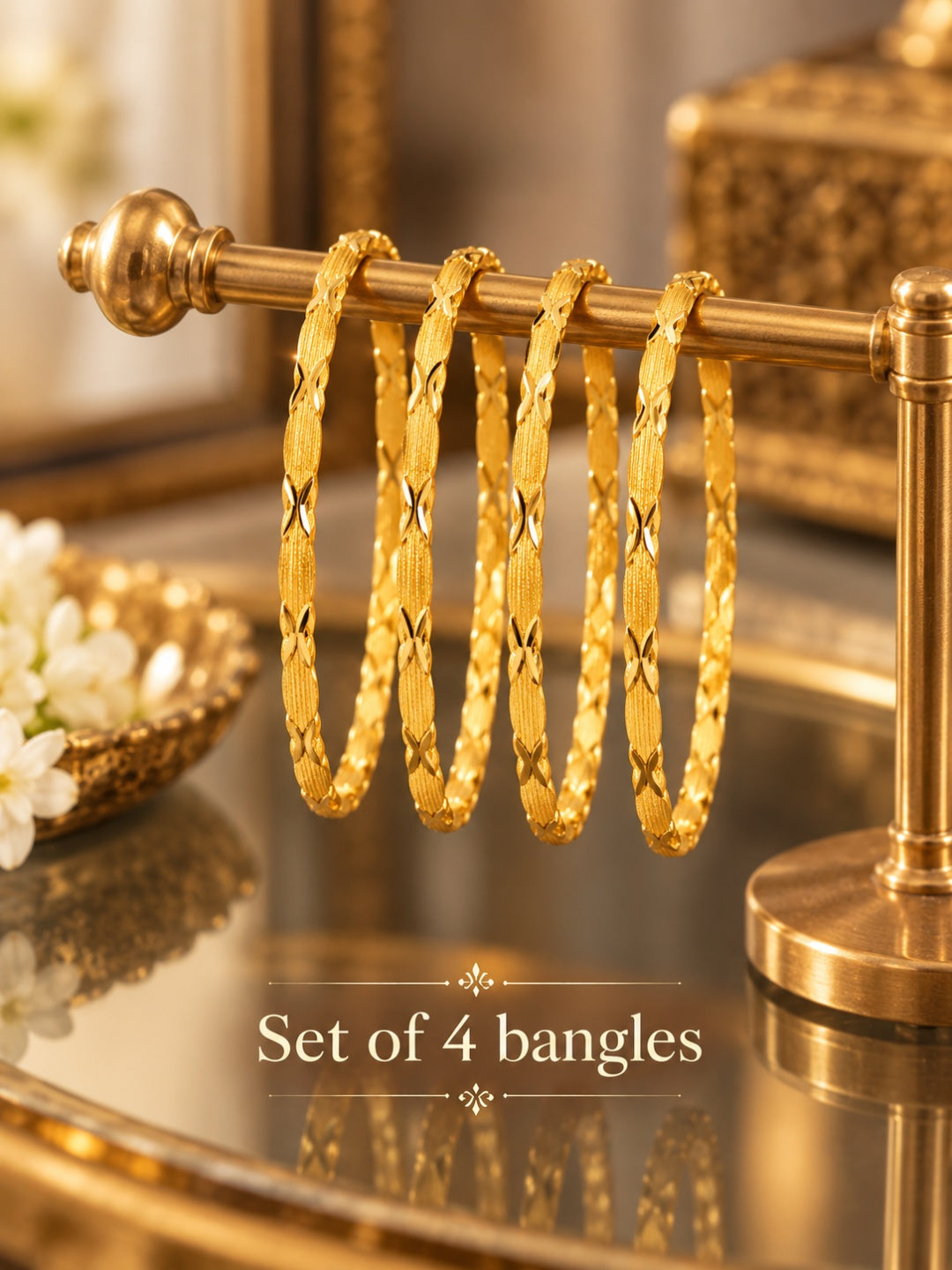 Swarique Shreya Gold Bangles (4 Bangles)