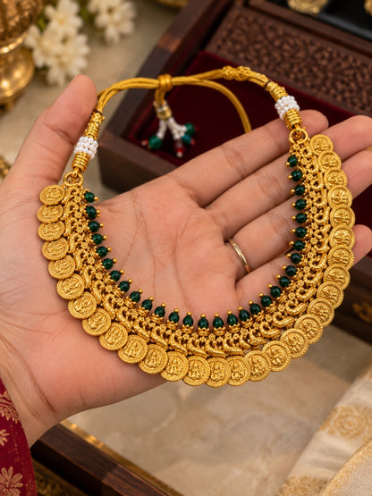 Swarique Tanvika Kasu Mala Choker (Without Earrings)