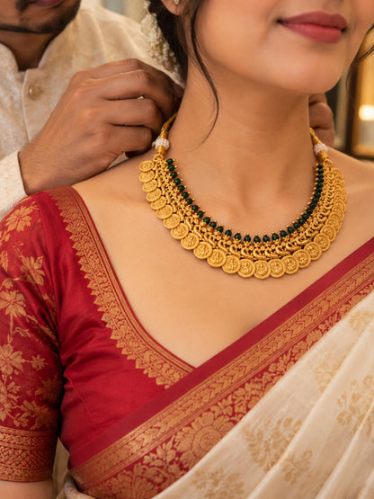 Swarique Tanvika Kasu Mala Choker (Without Earrings)