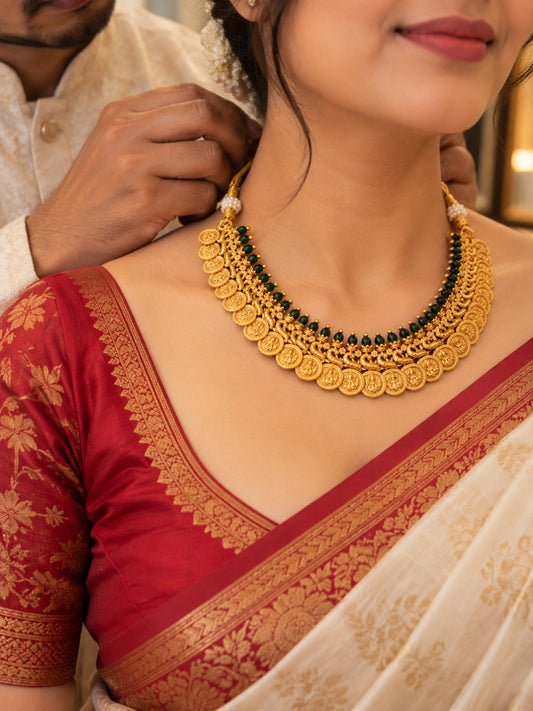 Swarique Tanvika Kasu Mala Choker (Without Earrings)